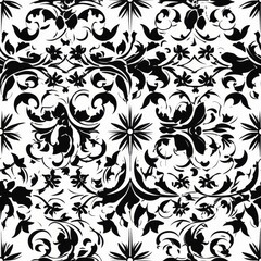 Creating symmetrical patterns in black and white  emphasizing balance and harmony in design