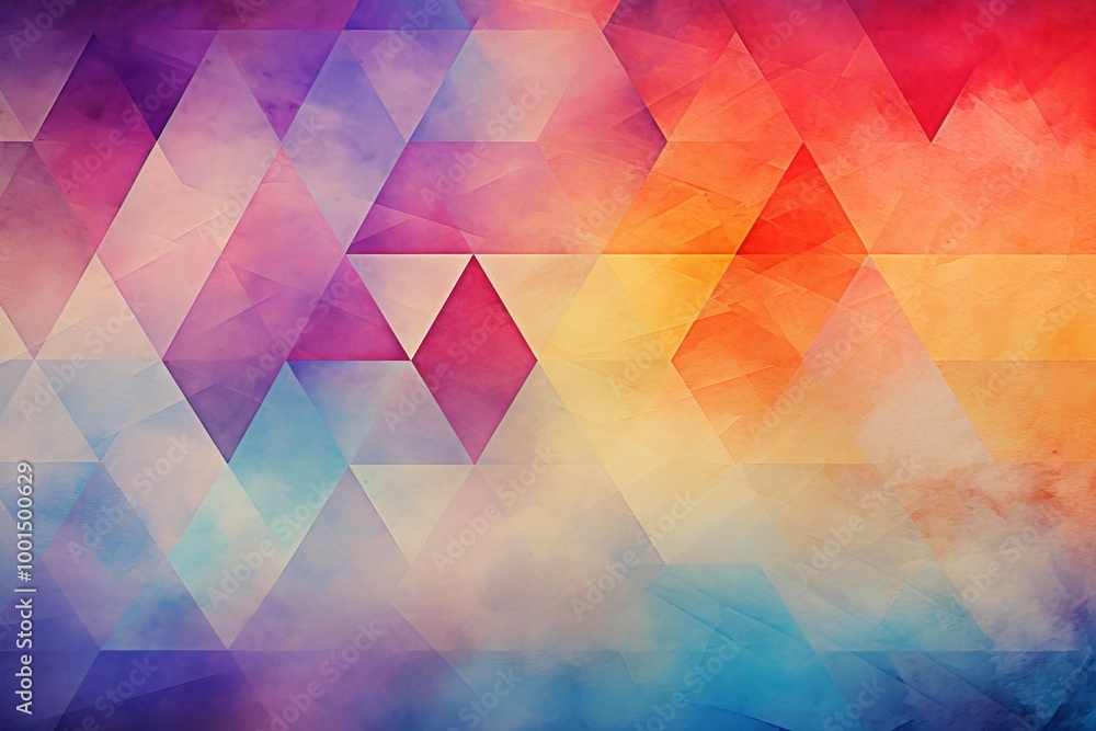 Poster subtle minimalist geometric patterns with pastel background and empty center design