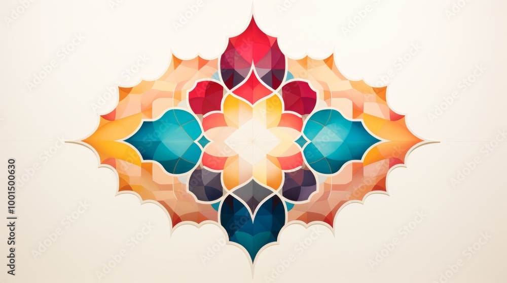 Aufkleber elegant traditional arabesque background with subtle patterns and ample space for text display