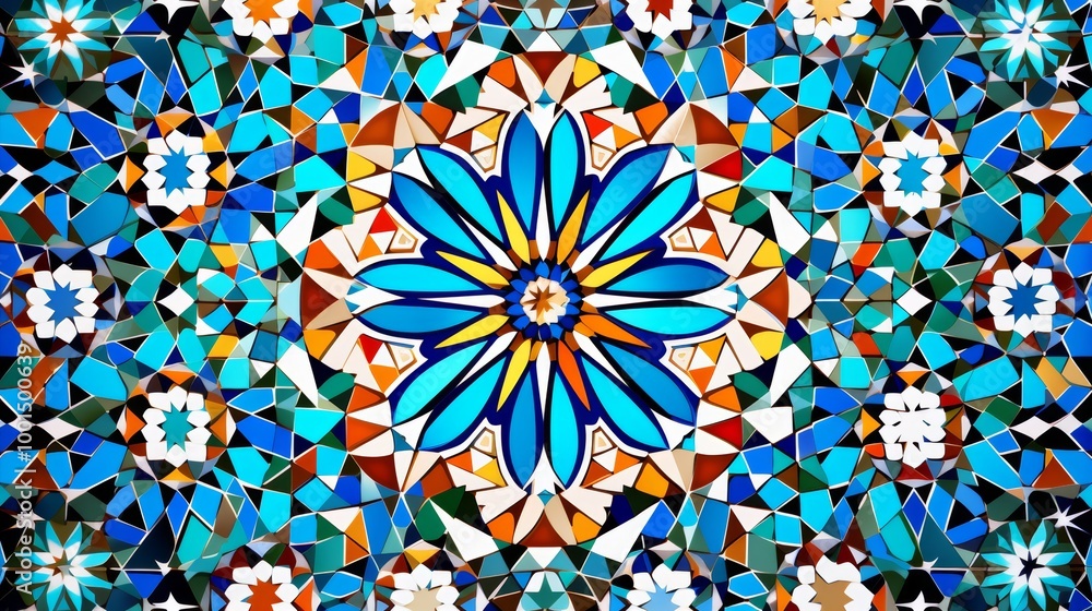 Poster elegant traditional arabesque background with subtle patterns and center space for text display