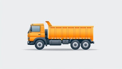 Fototapeta premium Dump truck, white isolate background