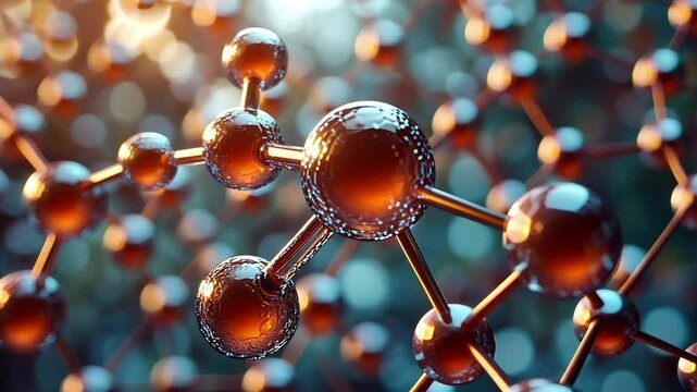 Microscopic Molecular Structure footage