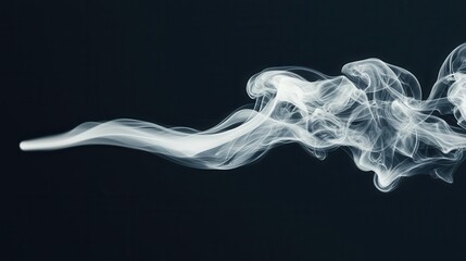 Fototapeta premium Smoke diffusing from a point source, Point Diffusion, Study of spread and dispersion in air