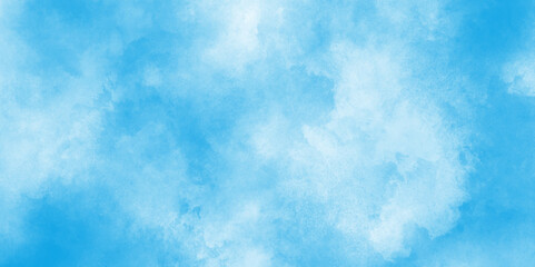  watercolor texture and watercolor background. Colorful beautiful sky colour light background with white clouds, Abstract blue sky Water color background.