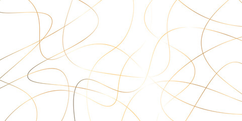 Random pattern colorful line stroke on a transparent background. Chaotic random lines abstract geometric pattern vector background. Decorative golden pattern with tangled curved lines.	