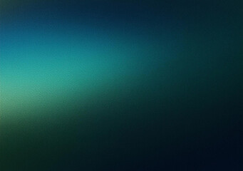 Obraz premium Dark green blue glowing grainy gradient background noise texture backdrop webpage header banner design