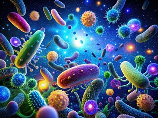 Fototapeta premium Detailed Diagram of Gram-Positive Bacteria Structure and Characteristics in Scientific Illustration