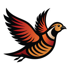 Solid color Partridge animal vector design