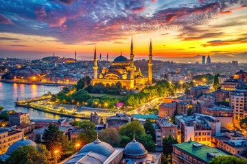 Obraz premium Detailed Map of Istanbul Featuring Landmarks, Streets, and Neighborhoods for Exploration and Travel