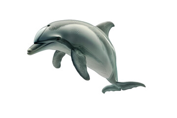 Obraz premium Dolphin performing a trick, capturing its playful nature isolated on transparent background