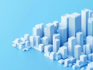 Isometric drawing of a futuristic cityscape with focus on infrastructure, Engineering Drawing, Urban Planning