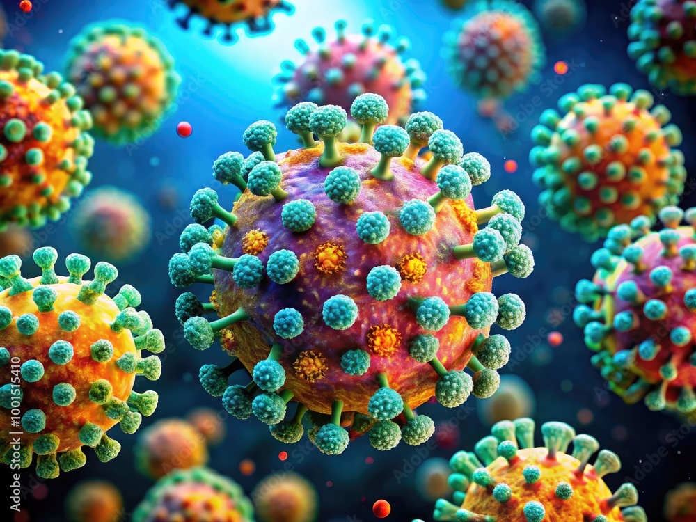 Aufkleber detailed microscopic view of smallpox virus structure under electron microscope imaging techniques