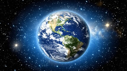 Fototapeta premium Earth From Space: A Stunning View of Our Planet