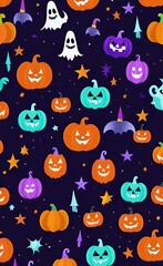 halloween seamless background
