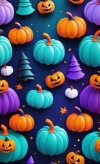 halloween pumpkins background