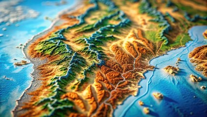 Detailed Topographic Map of Argentina Highlighting Mountains, Rivers, and Geographic Features