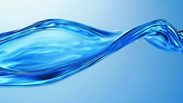 A double-helix structure twisting glass ribbons deep blue color slowly rotates, catching light as it moves, refined and luxurious visual effect, 4k High-Quality Video technology Background Animation
