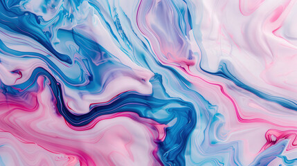 Obraz premium Cool-toned Marble Ink Patterns, vibrant swirls in soothing hues create an elegant backdrop, evoking a sense of refreshment and artistic flair.