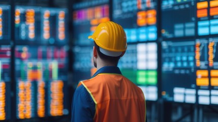 Dynamic logistics manager immersed in big data analytics, blending insights and strategies for optimal supply chain performance and efficiency.