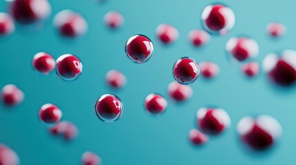 Depiction of microcapsules in a coating releasing healing agents, Materials Science, Self-Healing Coatings
