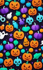 halloween seamless background