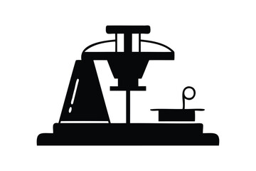 rheometer silhouette vector illustration Transparent White Background