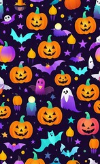 halloween seamless background