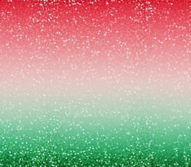 Obraz premium Red green glitter gradient background with snow effect