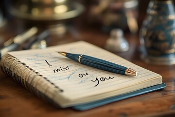 Notebook Paper With A Personal Handwritten Message Saying I Miss You