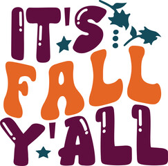 Fall Retro SVG Typography Vector Design