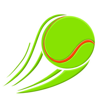 green tennis ball flying motion clip art preview