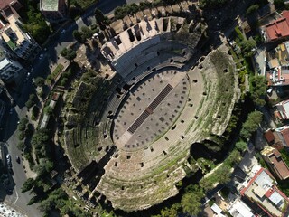pozzuoli, flavian amphitheater, italy, phlegrean fields, campi flegrei