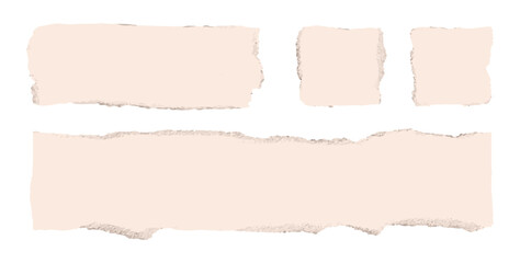 Fototapeta premium Torn paper pieces vector elements isolated