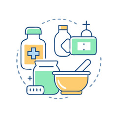 Pharmacy icon, symbol of medical services and health, minimalist style