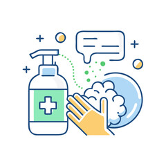 Hygiene icon, symbol of cleanliness and health, minimalist style