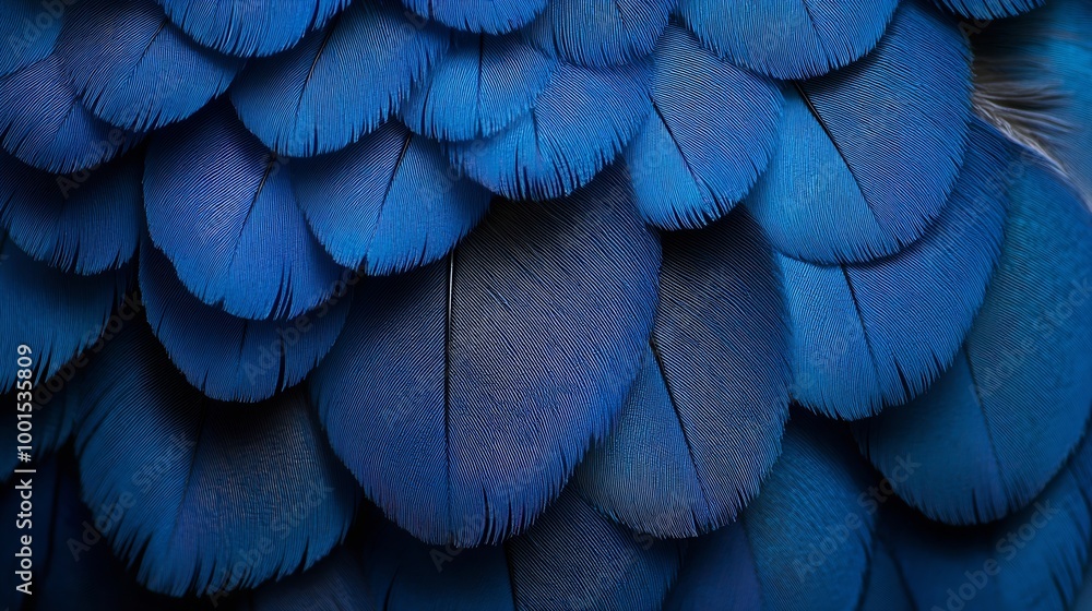 Poster blue feather pigeon macro photo texture or background : Generative AI