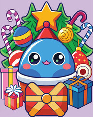 Obraz premium santa claus with gifts