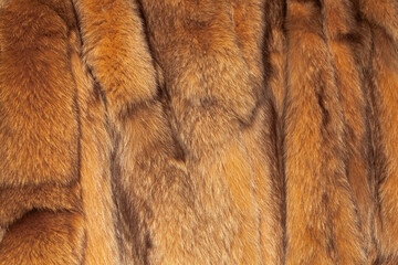 Background of winter fur coats, close-up.