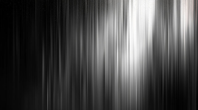 Abstract vertical light streaks with gradient motion blur pattern art lines in black and white