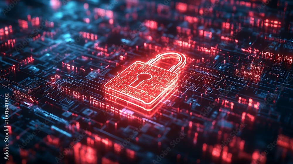 Poster Cyber security network Cybersecurity system technology Businessman protecting data personal information encryption digital padlock on tablet and virtual interface Data protection priva : Generative AI
