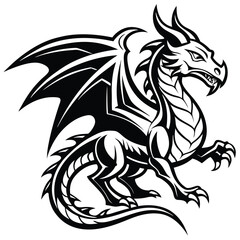 dragon logo icon vector design