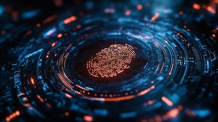 the fusion of art and technology in my captivating collection Discover the power of digital security systems biometric fingerprint scanning and hightech cyber protectionSafeguard your  : Generative AI