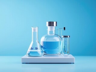 Advanced chemical reactor with computer control, modern lab equipment, experimental chemistry