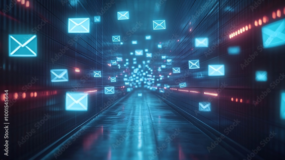 Poster email marketing data center and internet advertising sending documents digitally using email : gener