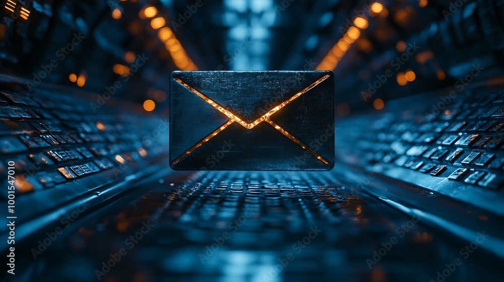 Fototapete Email Protection Security from Spam virus Internet network Secure data email Security protection notification on internet letter security protect junk and trash mail and compromised in : Generative AI