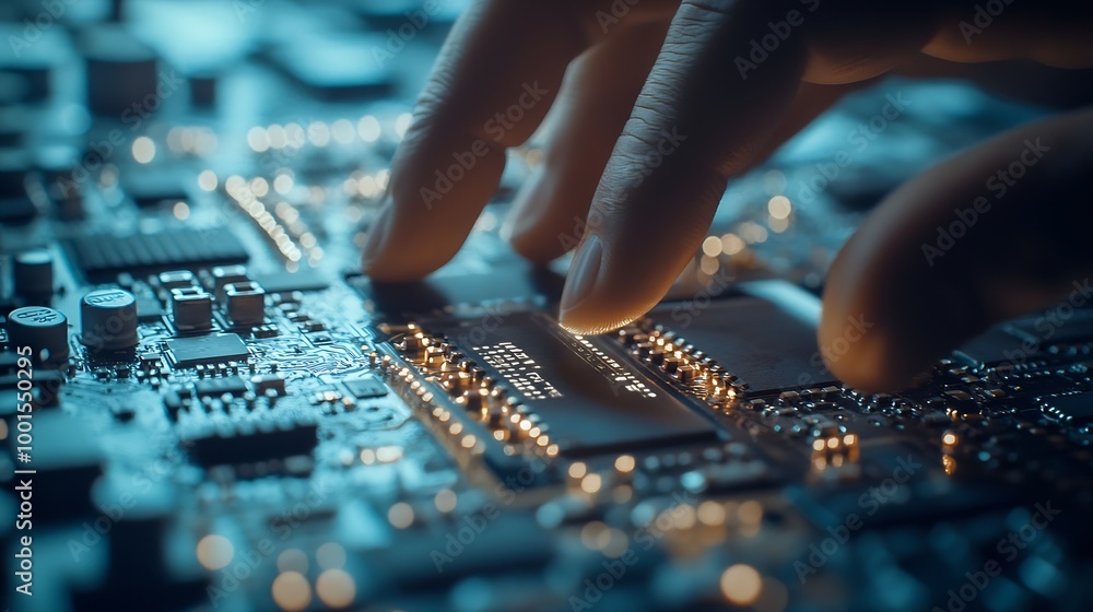 Aufkleber Cyber security IT engineer working on protecting network against cyberattack from hackers on internet Secure access for online privacy and personal data protection Hands typing on keyb : Generative AI