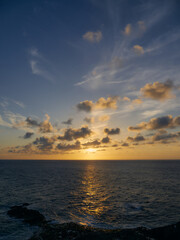 Naklejka premium Atardecer Dorado en la Costa de Gran Canaria, Islas Canarias