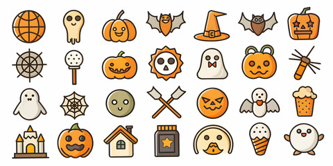 Halloween Icon Set: Spooky Fun for Your Designs