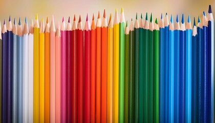 Panorama colored pencils background