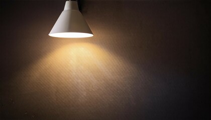 wall with lamp